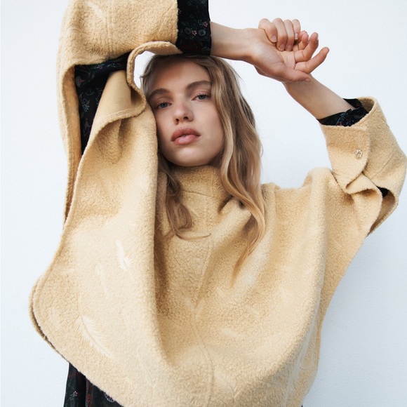 Zara Jackets & Coats Zara Cape Sleeve Jacket Poshmark